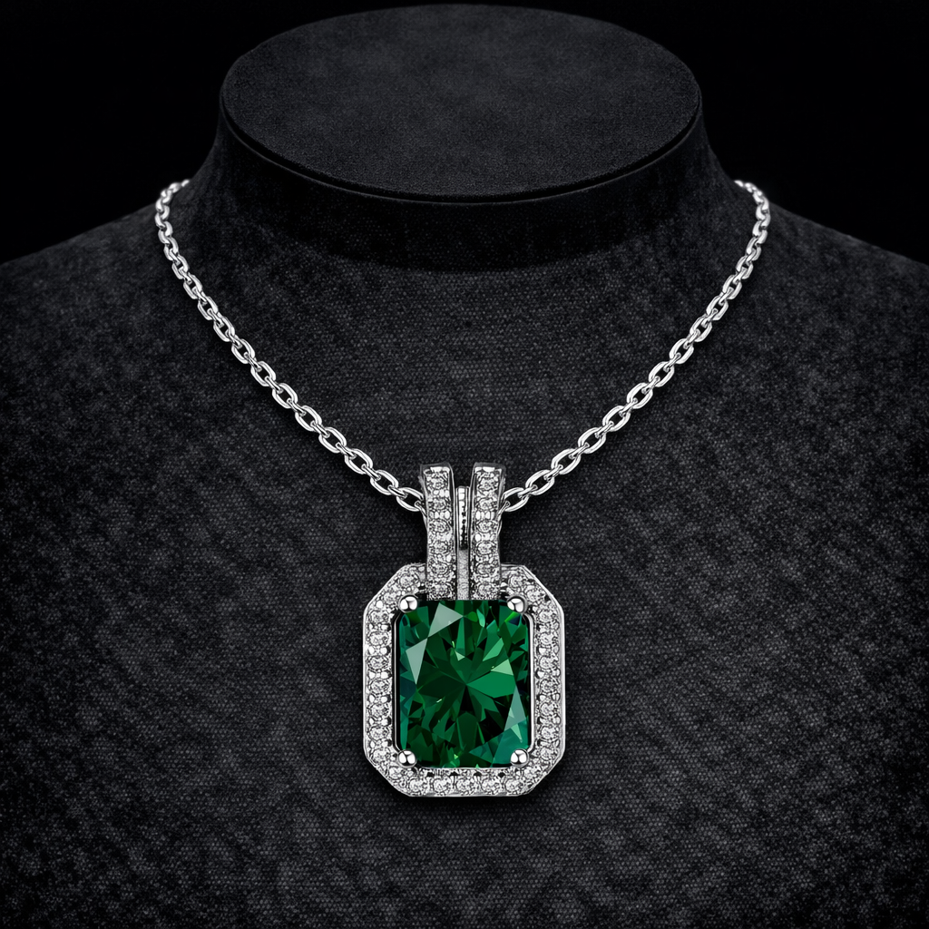 Green Diamond Necklace