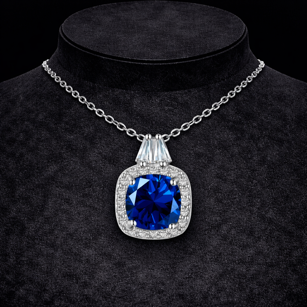 Blue Diamond Necklace