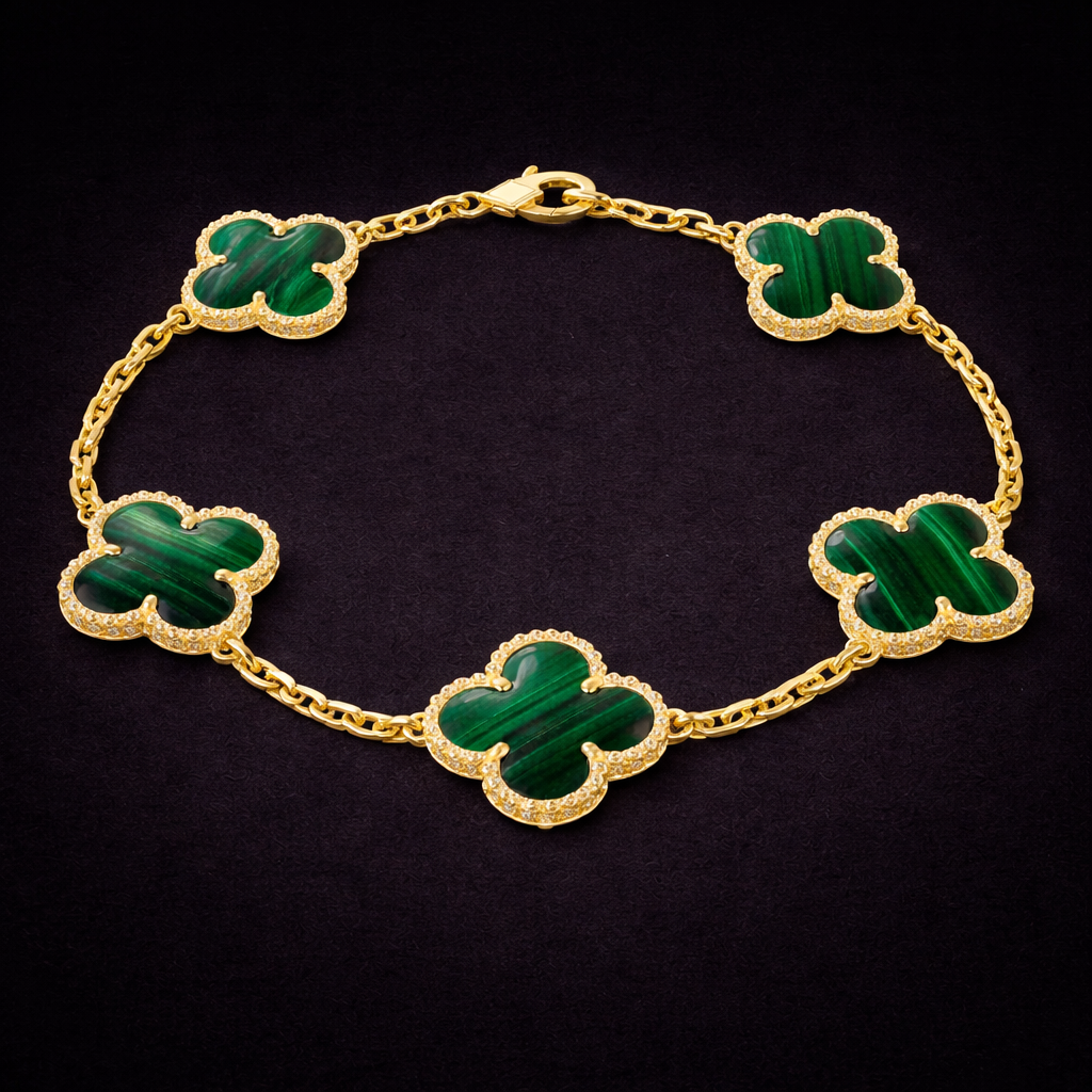 18K Gold Clover Leaf Bracelet