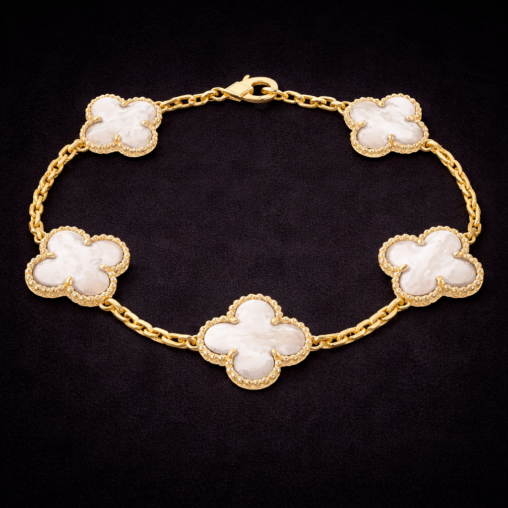 18K Gold Clover Leaf Bracelet