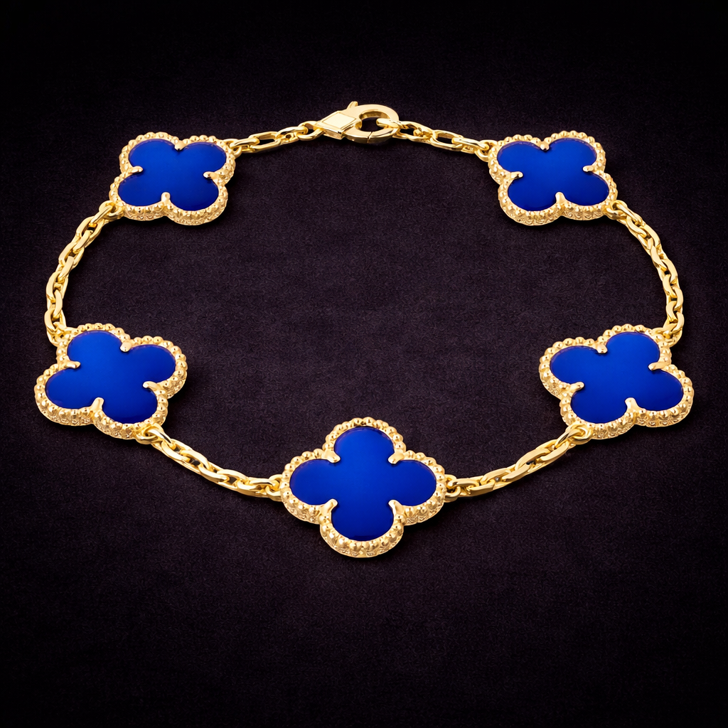18K Gold Clover Leaf Bracelet