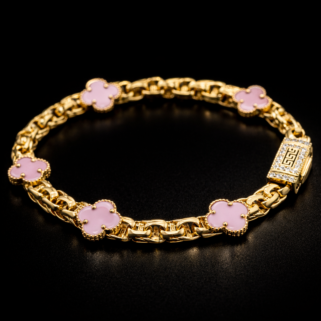 14K Gold Chino Clover Bracelet (5mm / 9mm)