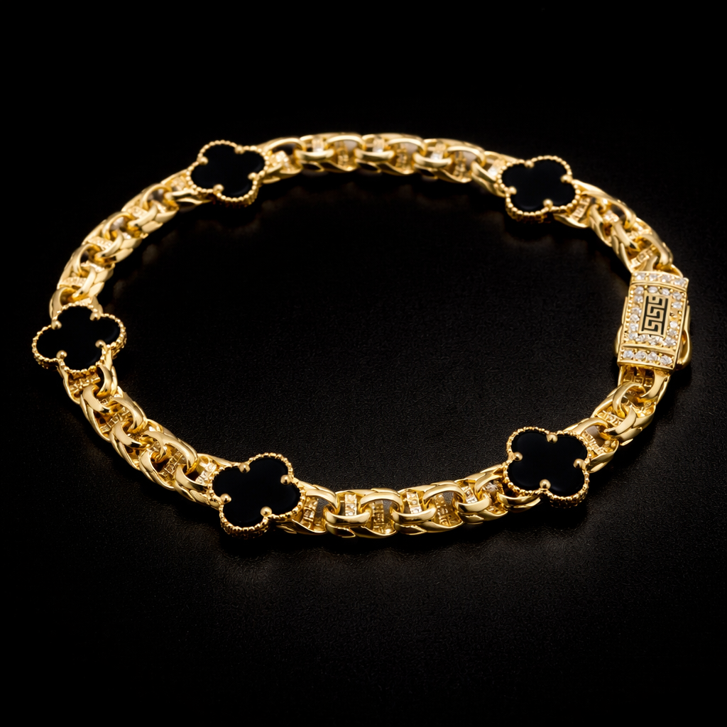 14K Gold Chino Clover Bracelet (5mm / 9mm)