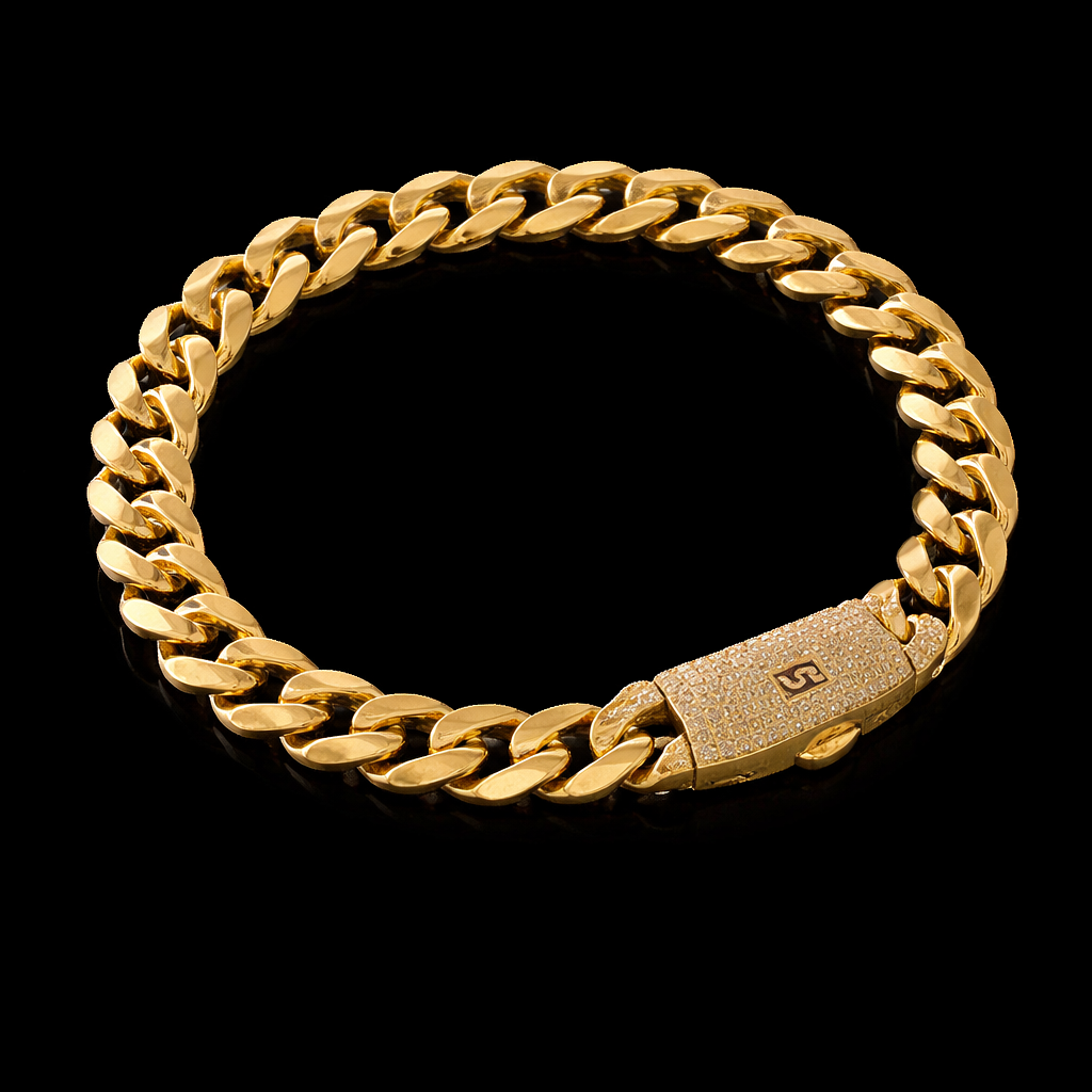 14K Gold Monaco Bracelet (9mm)