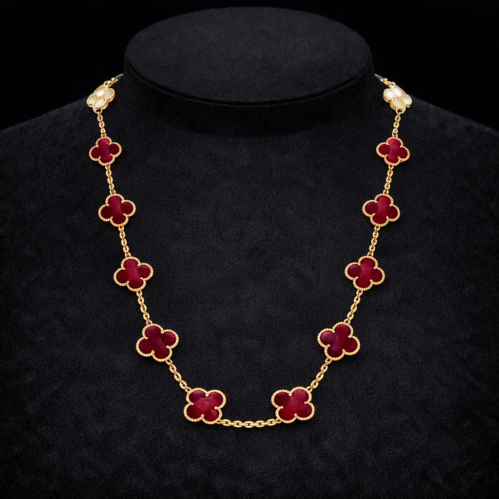 18K Gold Clover Leaf Necklace