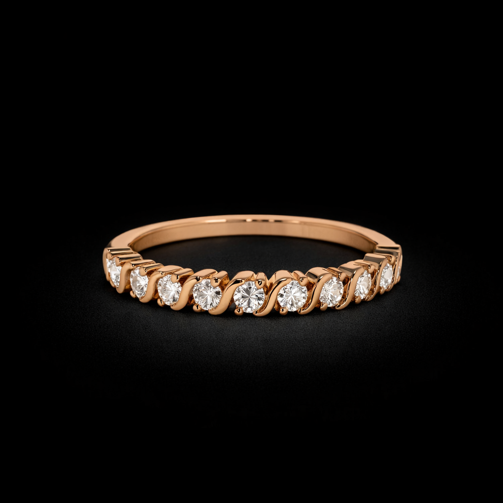 14K Gold Natural Diamond Ring