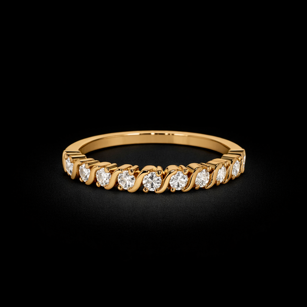 14K Gold Natural Diamond Ring