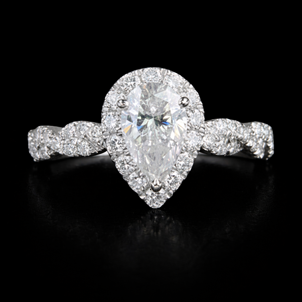Pear Cut VVS Ring