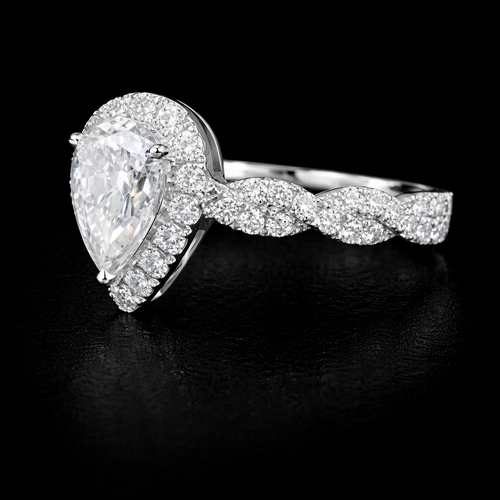 Pear Cut VVS Ring