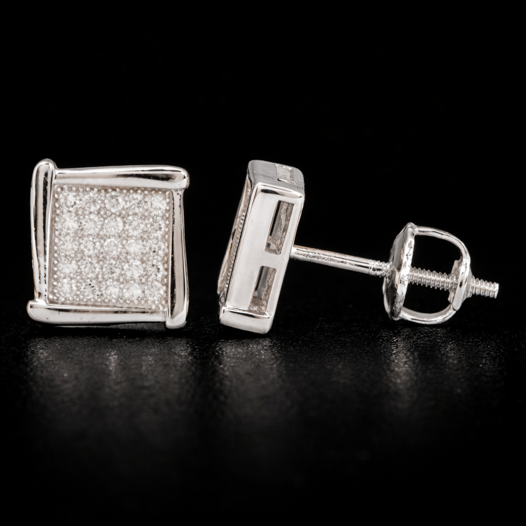Square VVS Earrings Set