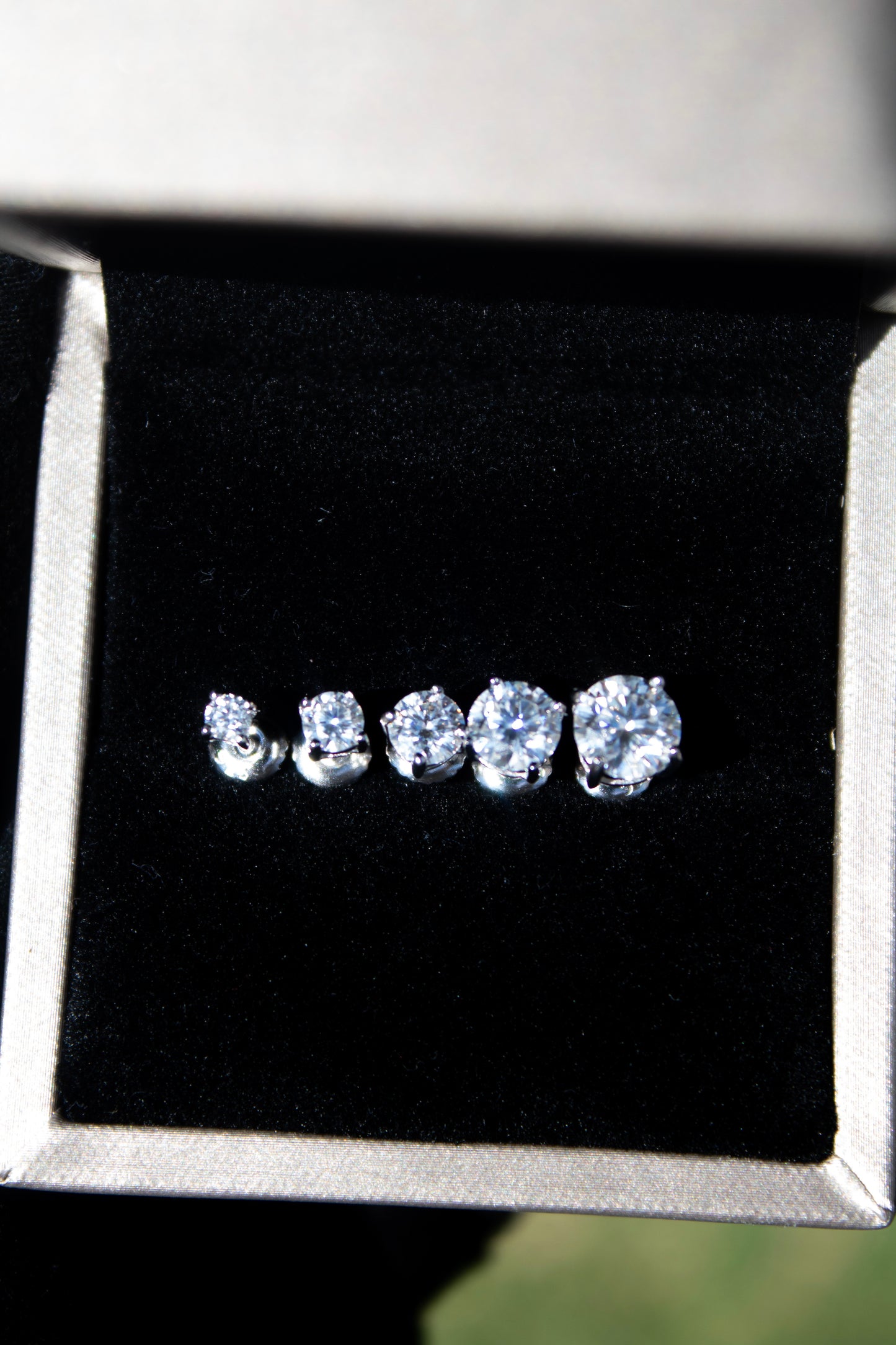 Juego de pendientes con diamantes VVS