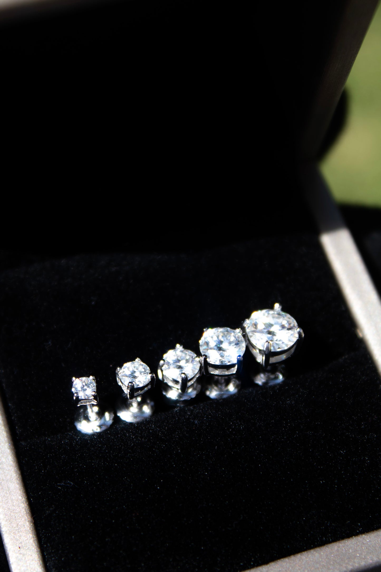 Juego de pendientes con diamantes VVS