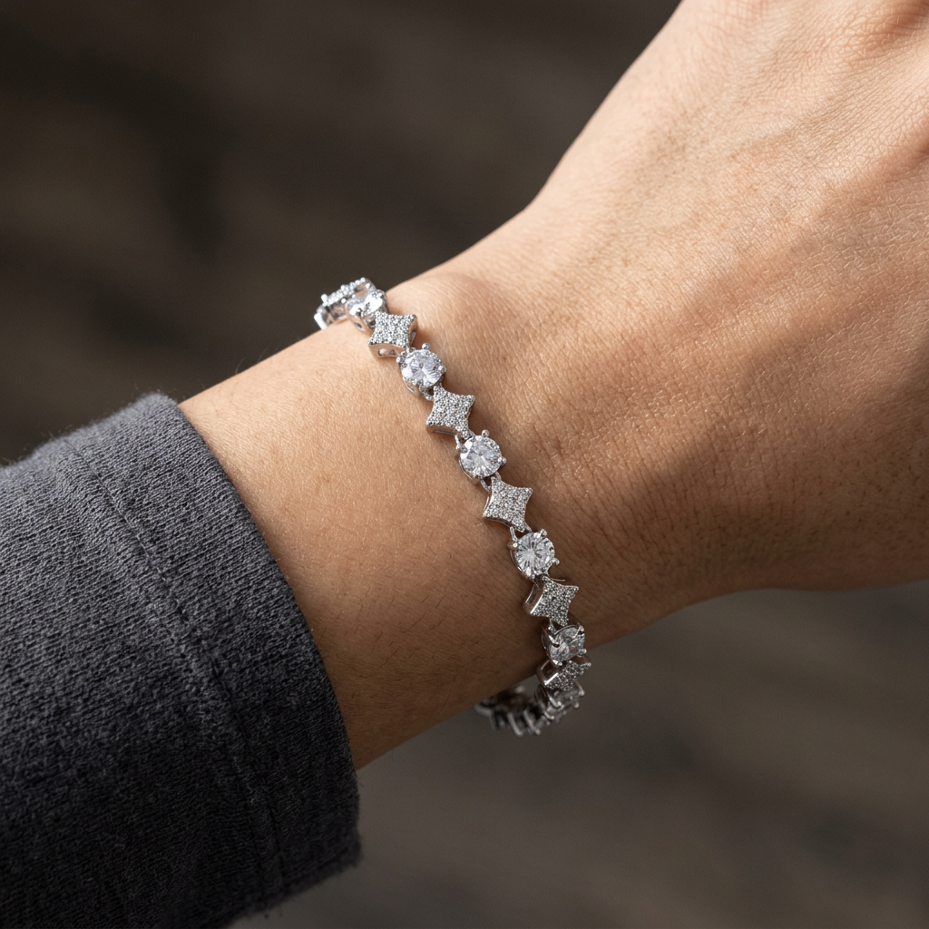 Star tennis bracelet wrist-wear draft