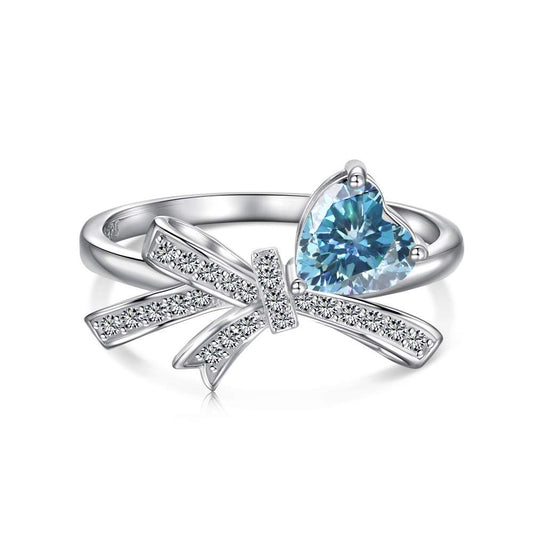 Blue Bow Diamond Ring