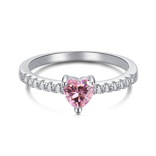 Pink Diamond Heart Ring