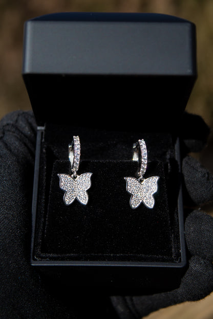 Butterfly Hoop VVS Earrings Set