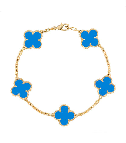 18K Gold Clover Leaf Bracelet