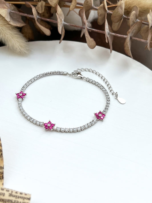 Fuchsia Flowers Bracelet