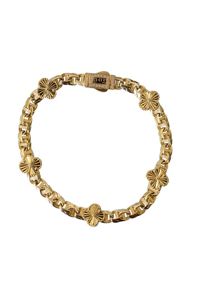 14K Gold Chino Clover Bracelet (5mm / 9mm)