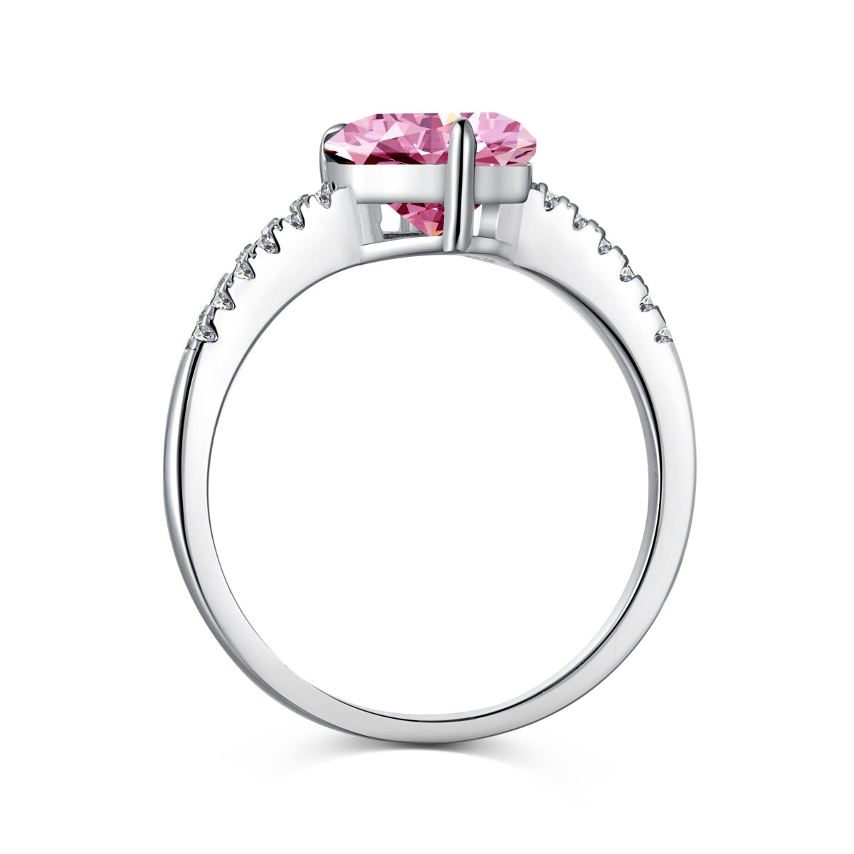 Pink Heart Diamond Ring