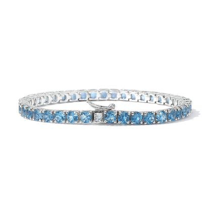 VVS Sea Blue Tennis Bracelet (4mm)