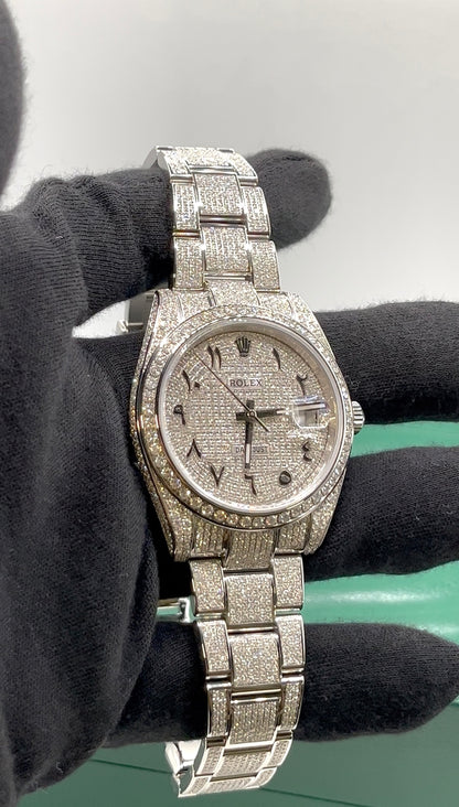 Rolex Buss Down Arabic Dial Watch