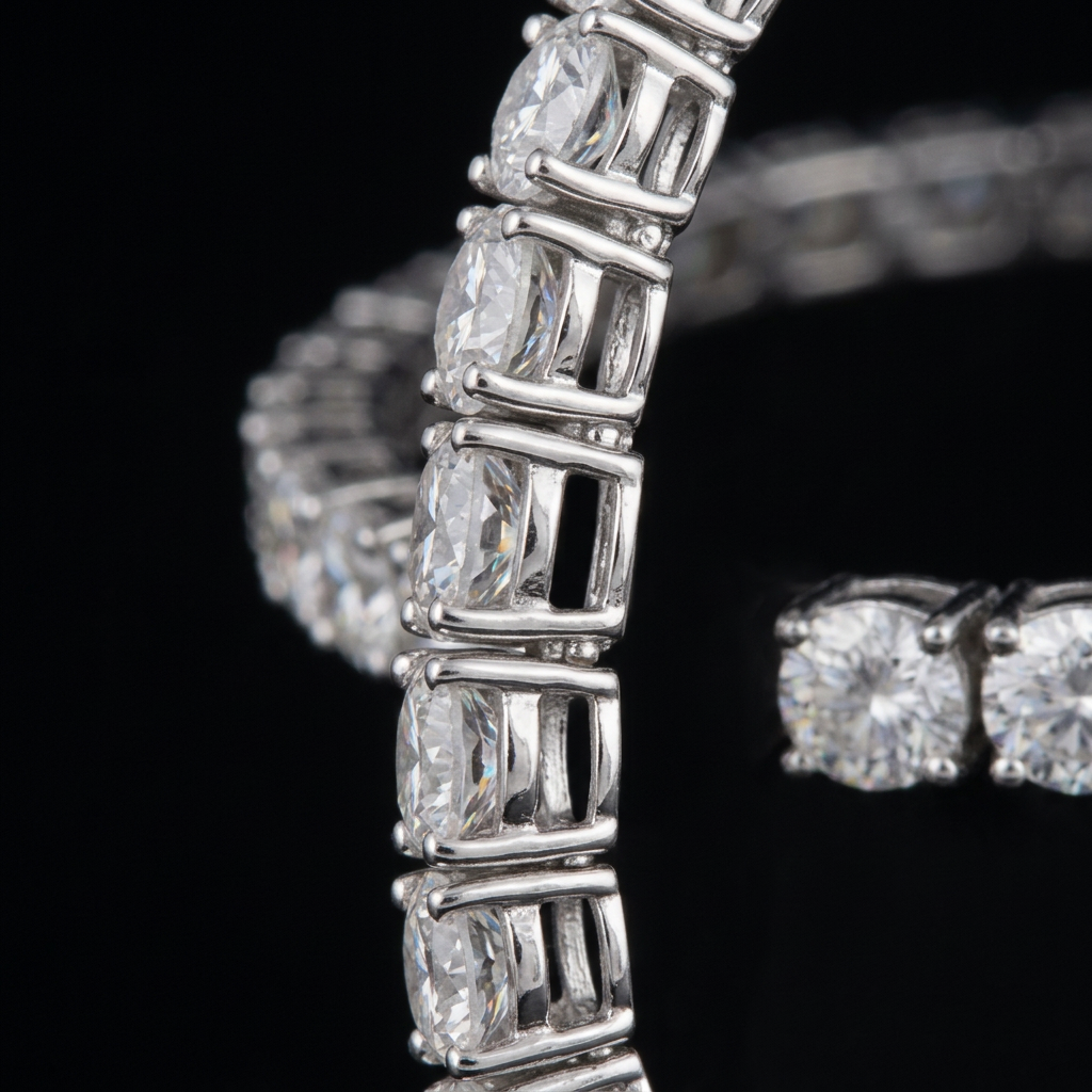 4mm tennis bracelet side-setting draft