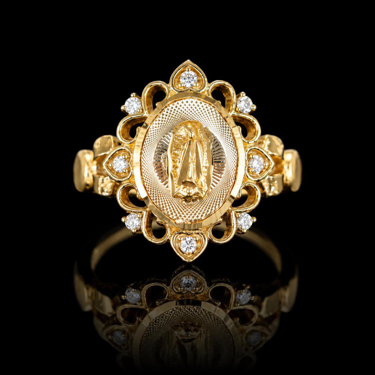 14K Gold Virgencita Ring