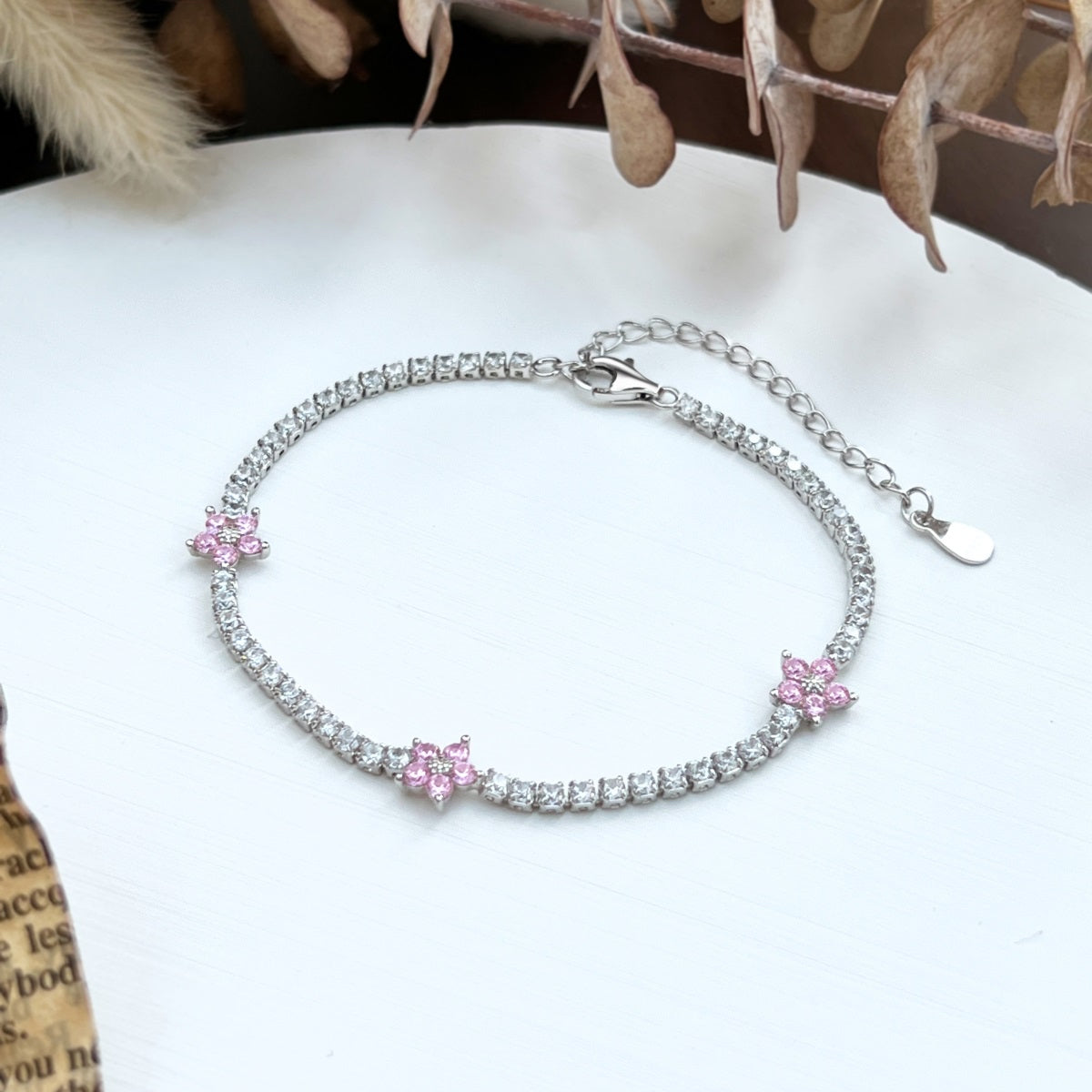 Pink Flowers Bracelets