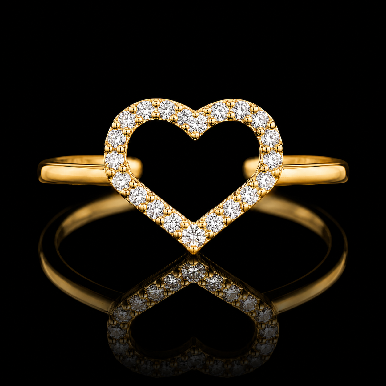 14K Gold Heart Ring