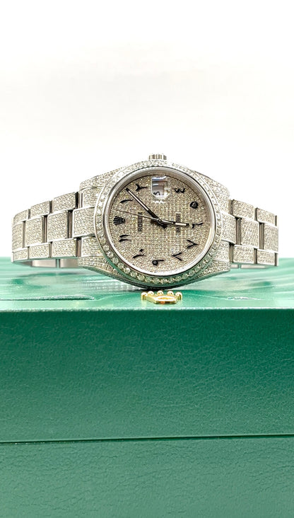Rolex Buss Down Arabic Dial Watch