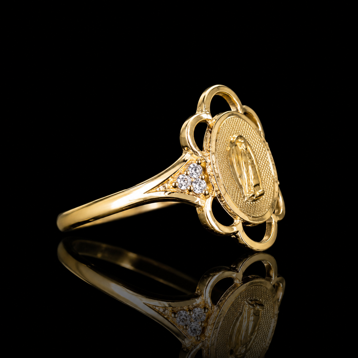 14K Gold Virgencita Blossom Ring