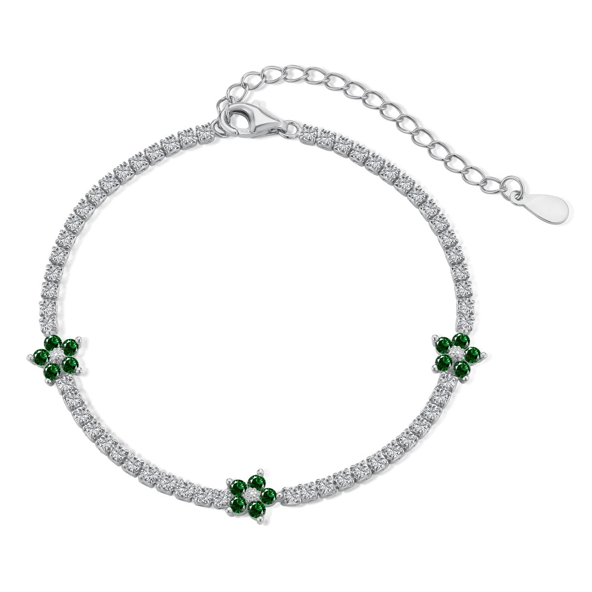 Green Flowers Bracelet