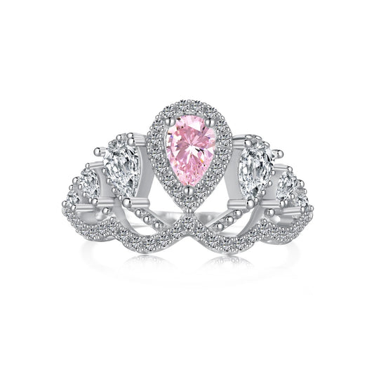 Crown Pink & White Ring