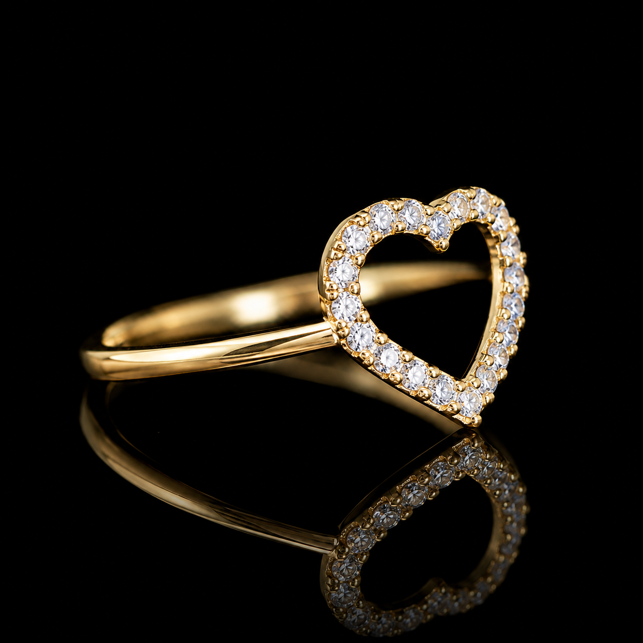 14K Gold Heart Ring