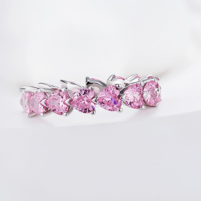 Pink Heart Diamond Ring