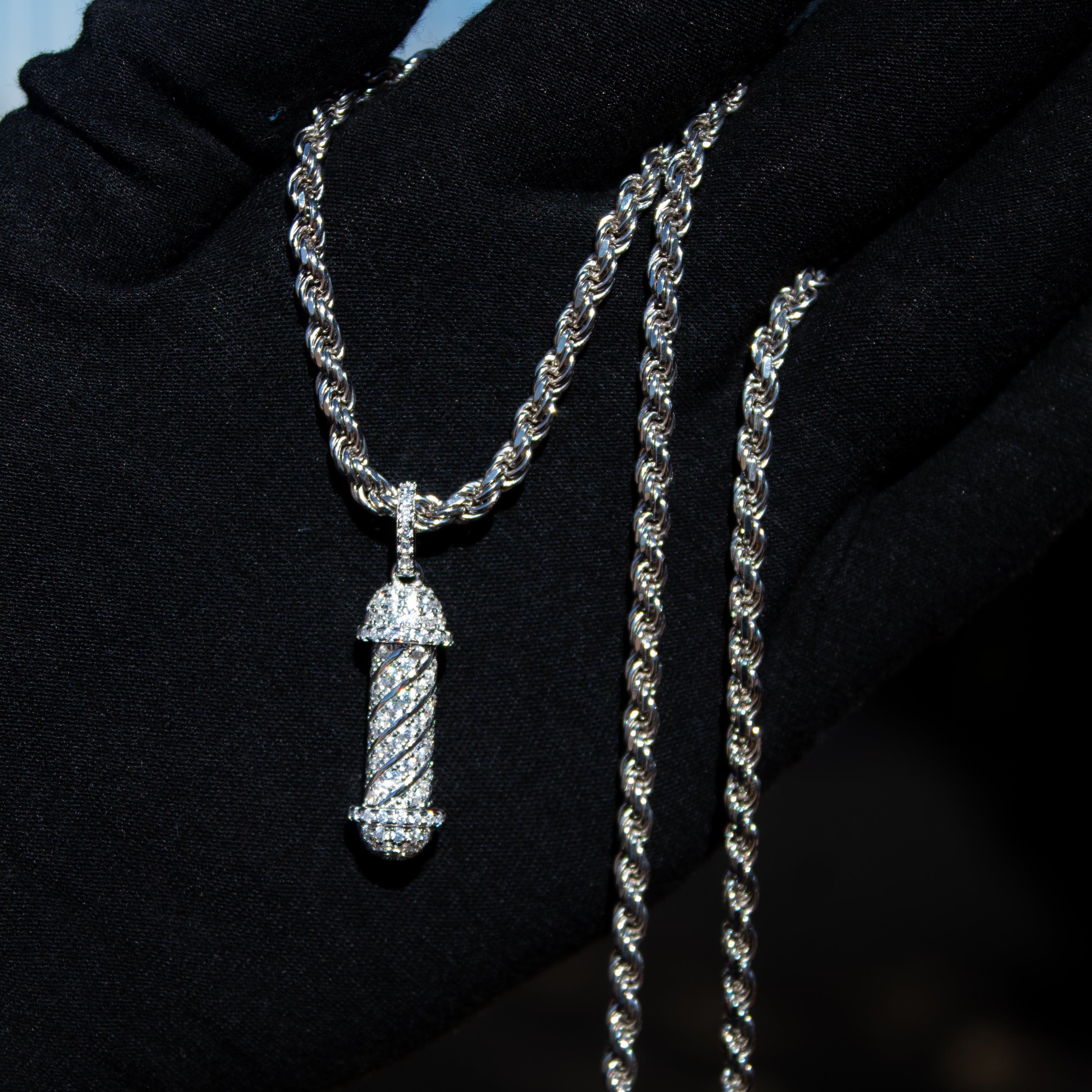 Rotating Barber’s Pole Pendant