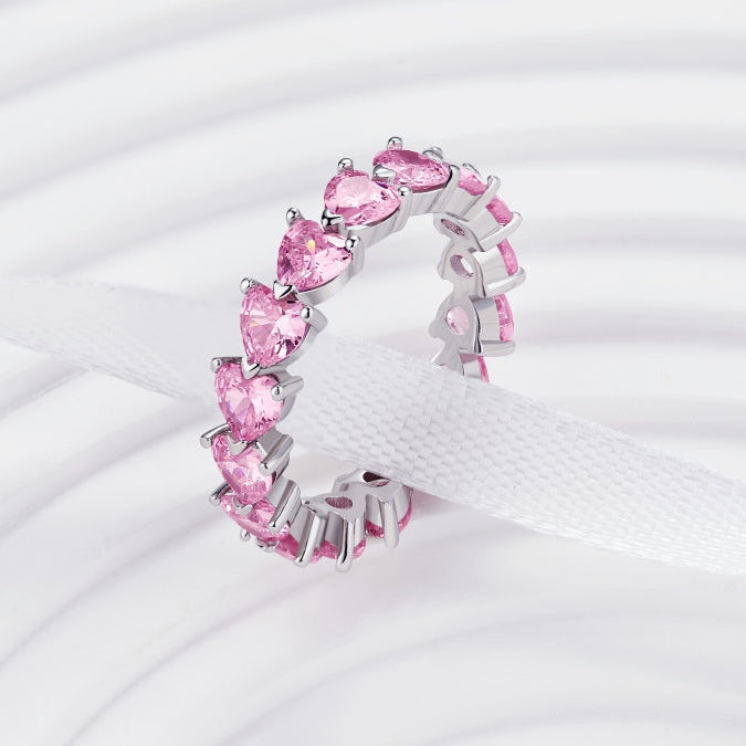Pink Heart Diamond Ring