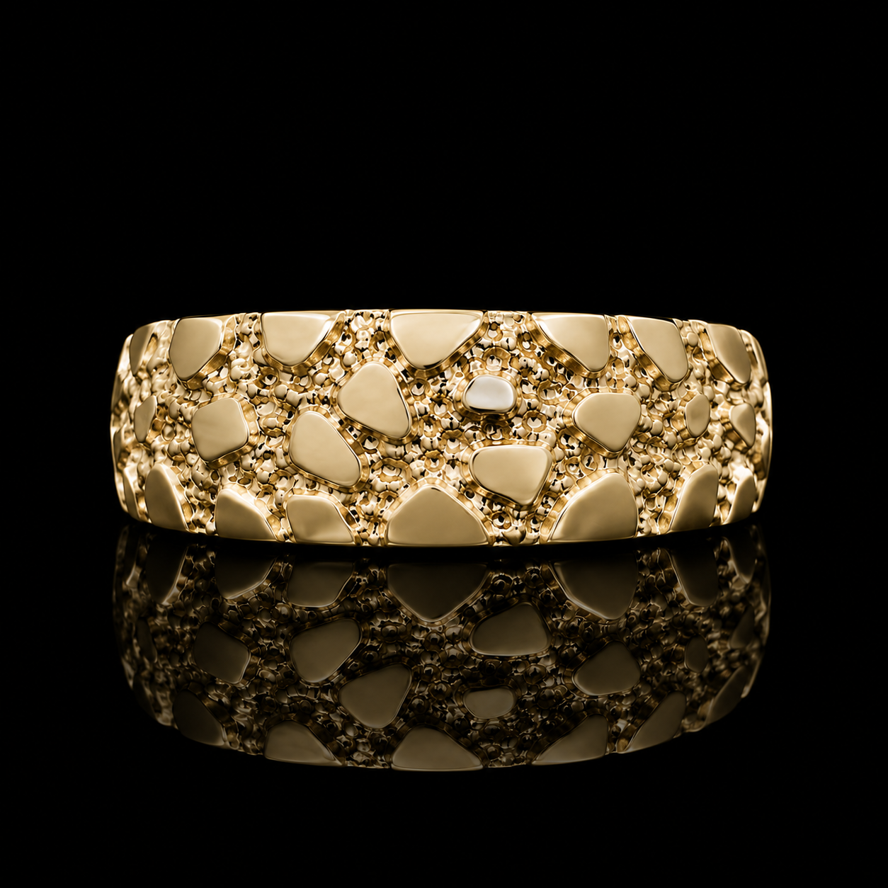 14K Gold Nugget Ring