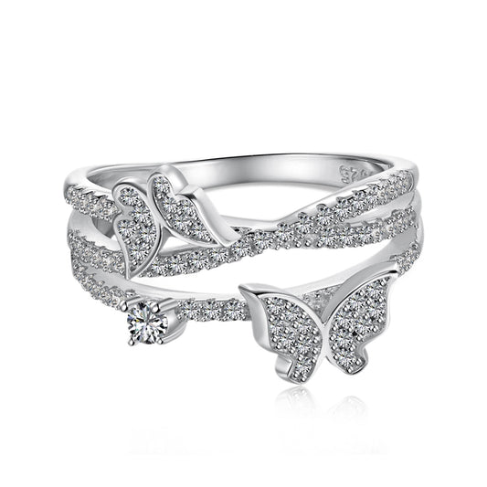 Butterfly Diamond Ring