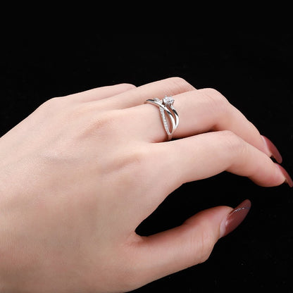 White Infinity Diamond Ring