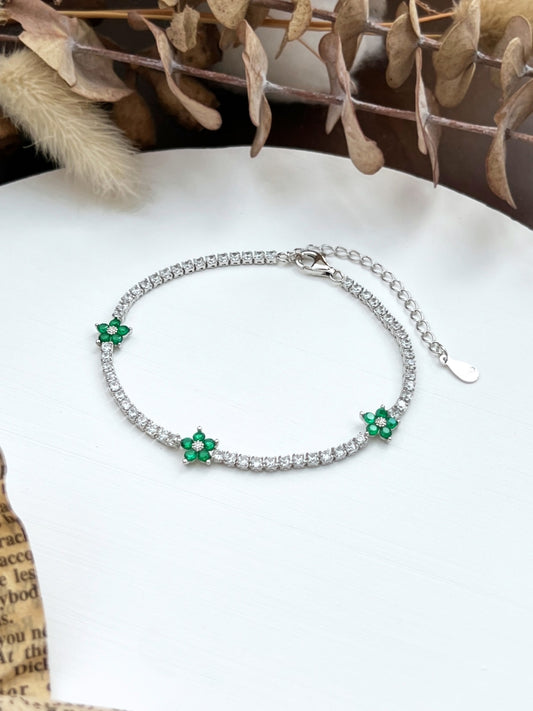 Green Flowers Bracelet