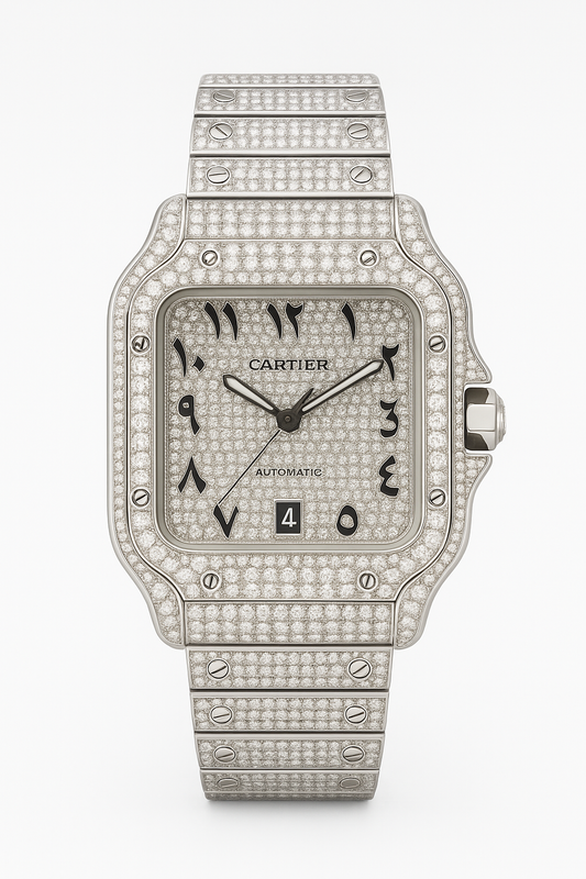 Cartier Buss Down Arabic Dial Watch