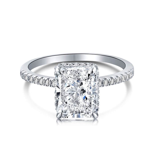 White Radiant Diamond Ring