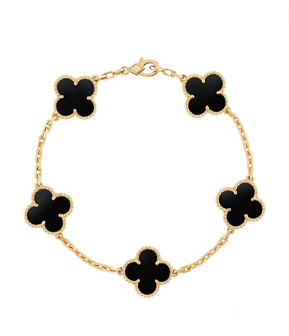 18K Gold Clover Leaf Bracelet