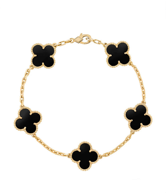 18K Gold Clover Leaf Bracelet