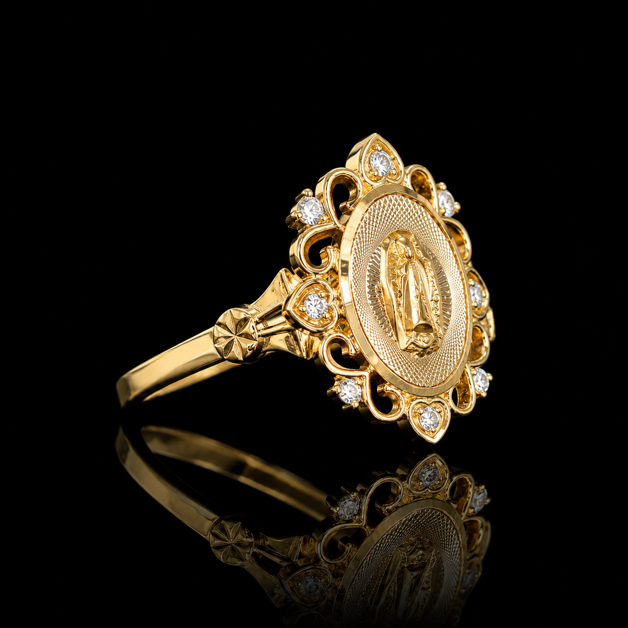 14K Gold Virgencita Ring