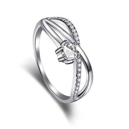 White Infinity Diamond Ring