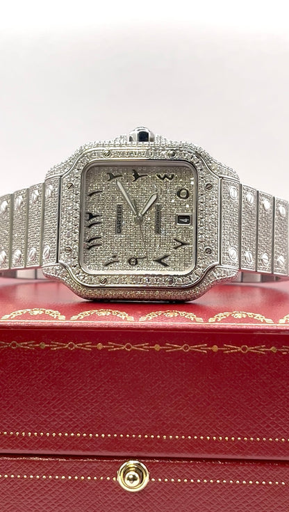 Cartier Buss Down Arabic Dial Watch