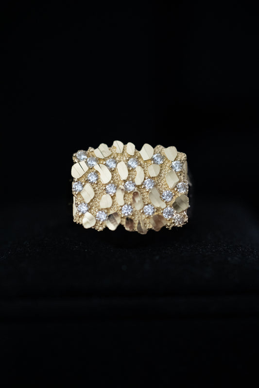 14K Gold Nugget Ring